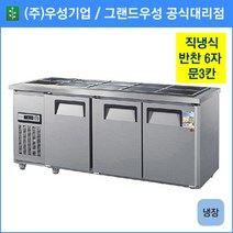 우성기업 업소용 반찬냉장고 문3칸 1800(WS-180RB(3D)), 올스텐 / 아날로그 / 기계실 좌측