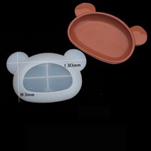 레진몰드 레진트레이몰드 콘크리트 심장 모양 실리콘 금형 DIY 수제 에폭시 수지 보석 보관 트레이 석고, 한개옵션1, 05 bear