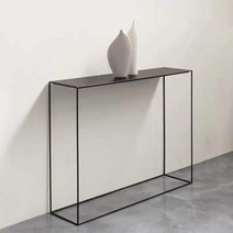 복도현관 콘솔장식장 폭좁은테이블, 가로60x세로25x높이60cm/블랙