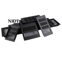 후황 욕실 실내 유인휀 화장실 산업용 업소용 환풍기 2Pcs 매트 블랙 알루미늄 사각형 공기 환기 인공 호흡, 01 50mm Wide_03 225mm Long