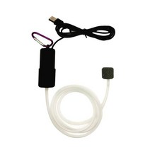 충전식기포기 낚시 산소 Portable Mini USB Aquarium Fish for Tank Oxygen Air Pump Hydroponic Compresso, 02 Black