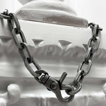 [블레스드뷸렛]11mm 라운드 체인 링크 목걸이_다크실버/실버