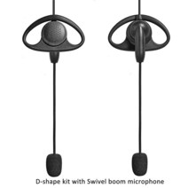 HYS 2 Way Radio Headset with Swivel Boom Microphone D Style Earhook Earpiece for Motorola XPR 7550e