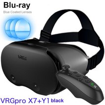 게임 가상현실 VR VRGPRO X7 3D VR 헤드셋 스마트 폰용 가상 현실 안경 헬멧 컨트롤러가있는 전화 렌즈 헤, 01 X7 And Y1