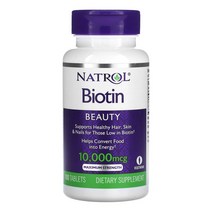 나트롤 비오틴 맥시멈 스트랭스 10 000 mcg 100 정 이염기성 인산칼슘 셀루로스