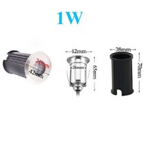 야외조명 LED 지하 조명 3W 5W 10W 방수 플로어 램프 야외 지상 지점 풍경 정원 경로 매장 마당 85-265V DC12V IP68, 1W 42MM_Red AC85-265V