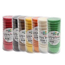 더팩컴퍼니 노르딕색지 머핀컵40mm 7종, 1통, 빨강