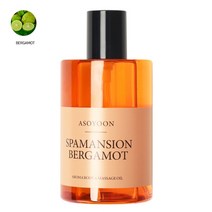 [아소윤] 스파맨션 바디오일 마사지오일 버가못 400ml, 향:페퍼민트향