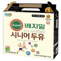 활기차고 건강한 5060 정식품 베지밀 시니어 두유 190ML*16입 1박스