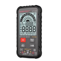 HABOTEST-HT112B 2 in 1 전문 스마트 디지털 멀티미터 자동 범위 600V 전압계 Amp Ohm Hz 정전용량 배터리, 01 Black
