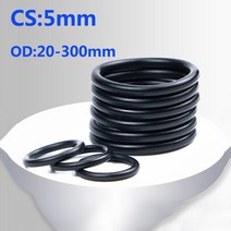RC 가스켓 메탈 엔진 취미블랙 NBR O 링 10 개/몫 CS 5mm OD20-300mm 고무 씰링 가스켓 와셔 자동차, 55 OD 140mm(5pcs)_01 5mm