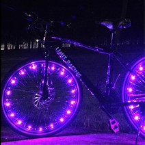 자전거 LED 와이어 휠라이트 퍼플 2개 야간라이딩 자전거휠램프 자전거튜닝