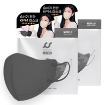 김국산 KF94 씬핏 새부리형 마스크 중형, 25매입, 2개, 그레이