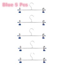옷에 대 한 5/10Pcs 옷걸이 스테인레스 스틸 Cabides 클립 스탠드 바지 스커트 아이 옷 조정 가능한 핀치, 01 Blue 5Pcs