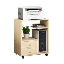 프린터 책상 거치대 받침대 다이 복합기 프린트 선반, 싱글 드로우 티크 색상