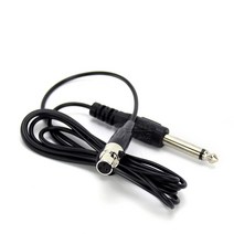 AKG 호환 케이블 TA3F미니 XLR 3 핀 6.35mm 1/4 quot잭 기타 오디오 악기 와이어 무선 PR4500 PT450 SR470 PT470 SR420 PT420, 검은색, 1m