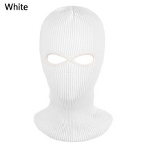 육군 전술 마스크 3 구멍 전체 얼굴 스키 겨울 모자 Balaclava 후드 오토바이 헬멧, 10 style 2-white
