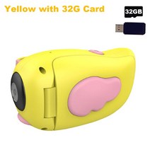 폴라로이드카메라 8MP 비디오 카메라 풀 HD 1080P 디지털 사진 레코더 DV 장난감 2.0 quotTFT 스크린 크리, 06 Yellow with 32G Card
