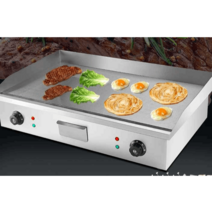 가스 철판 부침기 상업용 휴게소 그릴 스텐 주방 용품, 전기 가열 3.0kW 그릴판 53×29CM