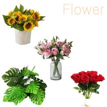 인테리어 조화 장식꽃, 02 장미다발-연핑크