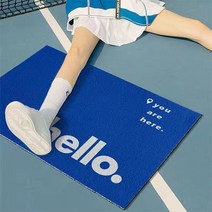포유 현관 출입 대형 HELLO 스마일 코일 발매트, HELLO 스마일 코일 발매트(60X90), 블루