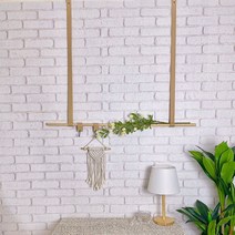 벽장식 월 행잉 우드 레더 스트랩 인테리어 북유럽 다용도 벽걸이, 쿠쿠팡 브라운