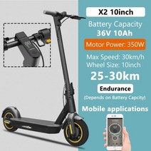 전동 전기 접이식 성인용 캠퍼스 스쿠터 모터 베터리 휠 EU 재고 AJOOSOS 전동, 협동사, 350W 36V 10AH