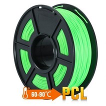[해외] SUNLU 필라멘트 FDM 프린터 용 3d PCL 1.75mm 1kg 저온 플라스틱 PCL 3D 인쇄 재료, green PCL