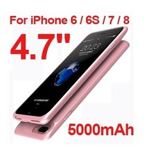 미니보조베터리 휴대용충전기 출장배터리 25005000mah 배터리 충전기 케이스 아이폰 7 6 6s 8 powerbank 케이스 울트라 슬림 외부 battey 백업 충전기, 5000mah 6 6s 7 8