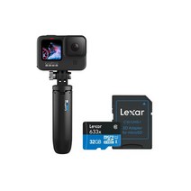 고프로 HERO 9 Black 액션캠 SPBL1 + 미니 연장봉 익스텐션 폴 삼각대 쇼티 + 메모리 32GB 세트