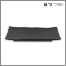 [돌산멜라민] 체크(흑) - 사각접시 (업소용그릇 멜라민그릇 예쁜그릇 식당접시 멜라민볼 멜라민찬기 검정색그릇), (DS-7810)