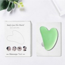 얼굴라인 괄사마사지기 롤러 Guasha 도구 스톤 Guasha 혈액 순환 촉진에 사용 독소 제거 스크레이퍼 Gua Sha 도구 50, Light green - Box_3