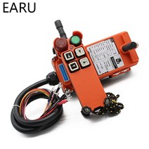 호이스트 리모컨 무선 원격 제어 스위치 송신 수신기 12v 24v 110v 220v 380v 채널 산업용 무선 라디오 리모콘 스위치 크레인 1 수신기 + 1 송신기 f21-4s