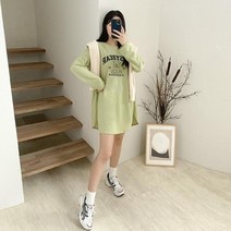 브이와이 [VY] 여자 트임 필기체 베어 클래식 러블리 미니원피스