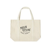 MAISON KITSUNE 명품메종키츠네 로고 에코백 에크루 가방 AU05100WW0008 P700 AU05100WW0008P70003