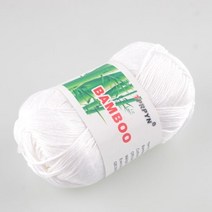 뜨개 실 질 털실 Tprpyn 1pc 50g 크로 셰 용 대나무 면사 손 니트 원사, 1 순백색