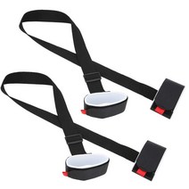 스노우 보드 데크 스노보드 데스페라도 바인딩 2Pcs 스노우 보드 숄더 스트랩 조정 가능한 스키 폴 캐리어, 한개옵션0