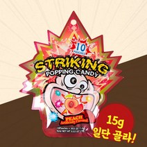 트라이킹팝핑캔디 복숭아맛15g, 스트라이킹팝핑캔디 복숭아맛15g