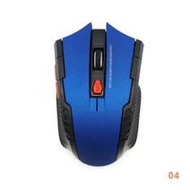 무선 마우스 버디컬 게이밍 pc 게임용 노트북 용 2000dpi 2.4ghz 무선 광 마우스 게이머 usb 수신기가있는 광전자 게임 무선 마우스, 파란색