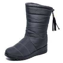 보드부츠 버튼 스노우보드 부츠패션 여성 부츠 겨울 따뜻한 스노우 두꺼운 방수 술 신발 FK88, 08 42, 03 GRAY_08 42
