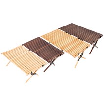 캠퍼스토리 당일발송 캠핑 우드 롤테이블 느티나무고급원목 테이블 2단 높낮이조절