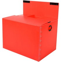 뉴프라테크 이사박스 5호(벨크로형)-5개묶음 [벨크로 부착 박스] 포장 택배 수납 플라스틱, 빨강, 5개
