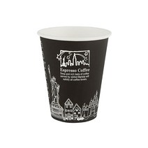 휴타임 10온스 테이크아웃컵 [뉴욕블랙] 1박스 종이컵, 1000개, 1box