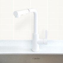 베르사츠 화이트 씽크대수전 싱크대 수도꼭지 ㄱ자