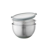 락앤락 스텐 믹싱볼 + 채반 + 뚜껑 세트 20cm CKB015, 민트 x 6개