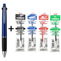 유니 제트스트림 멀티펜 4색볼펜&샤프 1개 + 리필심 4개, MSXE5-1000-38 네이비(9) + 리필
