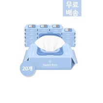 스마트에코 비바체 물티슈 캡형 100매 20팩