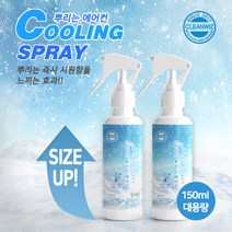 크린위즈 뿌리는에어컨 150ml 대용량 쿨링스프레이 냉각 냉감 땀냄새 탈취 제거 등산 낚시, 01.후레쉬민트150ml, 상세 설명 참조