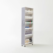 [슬림핏!높은수납장] 파로마 딜란드 슬라이딩 높은 틈새수납장 230 / 다용도장 / 공간펜트리장 / 슬림수납장, 그레이