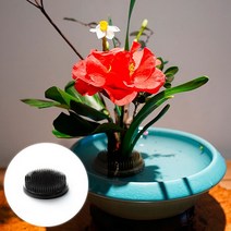 원형 꽃꽂이 생화 수반 고정 흡착식 침봉 재료 도구 용품 원예 부자재, 블랙